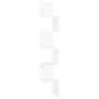 vidaXL Стенен ъглов рафт, бял, 20x20x127,5 см, ПДЧ（SKU:807277, снимка 1 - Други - 44654615