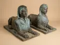 Момументален чифт египетски сфинксове / ренесанс. №8248, снимка 1