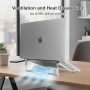 Нова Алуминиева стойка за лаптоп MacBook Dell HP Lenovo 10-15.6 поставка, снимка 3