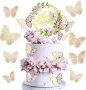 10 бр картонени пеперуди украса декор за торта мъфини кексчета