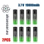 2 бр. нови бързо зареждащи се батерии 18650 с високо качество 9800 mah 3.7V 18650 Li-ion батерия за, снимка 8
