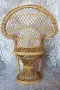 Старинно ратаново столче за кукли , снимка 2
