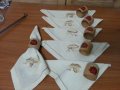 Текстилни салфетки и рингове халки пръстени за салфетки , снимка 1 - Аксесоари за кухня - 38583827