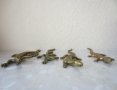 4 бр колекция гущер саламандър влечуго рептилия месинг бронз метал, снимка 5
