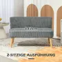 Двуместен тапициран диван HOMCOM, снимка 3