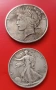 Half Dollar USA-1945 г-1 Dollar USA-1926 г.Сребро!Изгодно!, снимка 2