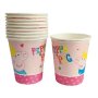 Пепа Пиг peppa pig pepa с корона 10 бр картонени чаши парти рожден ден, снимка 2