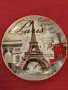 Сувенирна, порцеланова чиния, Париж. , снимка 6