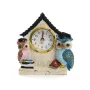 5832 Настолен часовник Къщичка с две бухалчета, 13x12cm, снимка 3