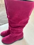 Продавам нови велурени ботуши, цвят фуксия, снимка 2