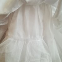 Официална бяла рокля и цвят праскова, снимка 2 - Бебешки рокли - 40596385