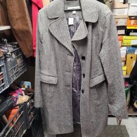 дълго дамско палто,карирано- XXL, снимка 1 - Палта, манта - 42404659