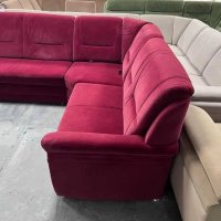Червен ъглов диван от плат с ф-я сън и ел.лежанка "SC Classic", снимка 12 - Дивани и мека мебел - 39971796