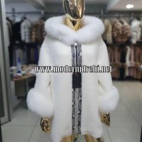Дамско луксозно палто с лисица код 813, снимка 1 - Палта, манта - 39378807