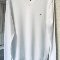 Бял марков пуловер TOMMY HILFIGER , снимка 4 - Пуловери - 39620408