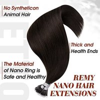 Нова тъмно кафява удължаваща естествена коса Треса удължения Прическа 55 см, снимка 4 - Аксесоари за коса - 40122896