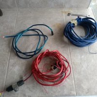камбанки кабел за аудио звук за  усилвател за автомобил / буфер + захранващ кабел -цена15лв, моля БЕ, снимка 1 - Аксесоари и консумативи - 31373219