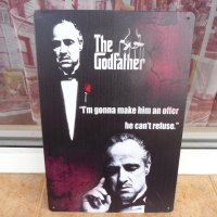 Метална табела Кръстникът филм The Godfather мафия класика, снимка 1 - Други ценни предмети - 13397761