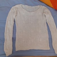 Бял пуловер, снимка 2 - Блузи с дълъг ръкав и пуловери - 32037519