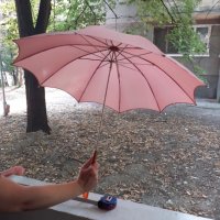 Стар антикварен чадър, снимка 1 - Антикварни и старинни предмети - 34217514