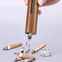 Преносим пепелник за кола дървен държач за цигари, снимка 6 - Аксесоари и консумативи - 42689540
