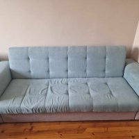 Разтегателен диван , мента + светло кафяв, снимка 2 - Дивани и мека мебел - 42548776
