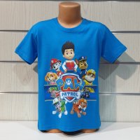 Нова детска тениска с дигитален печат PAW Patrol (Пес патрул) в син цвят, снимка 6 - Детски тениски и потници - 37355449