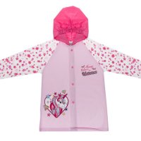 Детски дъждобран с прозрачни ръкави на розов еднорог - 6 години, снимка 1 - Детски якета и елеци - 42874029
