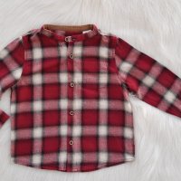 Детска карирана риза Zara 18-24 месеца , снимка 1 - Бебешки блузки - 42925759
