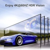 4K @60Hz 5x1 HDMI селекторен превключвател 5 порта HDR IR дистанционно, снимка 2 - Друга електроника - 42656391