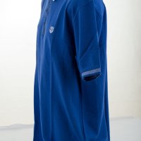 Синя мъжка блуза с къс ръкав от памук Jimmy Sanders - 3XL, снимка 3 - Блузи - 42809206