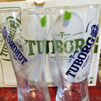 Оригинални чаши за бира Туборг (6 броя), снимка 4 - Чаши - 36646678
