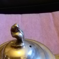 Посребрен калаен френски маркиран чайник фи72мм Н-150мм и 175х100мм , снимка 5 - Други ценни предмети - 44166838