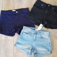 3 броя дънкови панталонки H&M, снимка 1 - Къси панталони и бермуди - 29544904