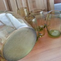 Стари стъклени чаши халби, снимка 3 - Антикварни и старинни предмети - 36989778