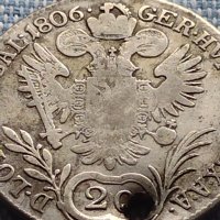 Сребърна монета 20 кройцера 1806г. Франц втори Будапеща Австрия 14955, снимка 7 - Нумизматика и бонистика - 42903554