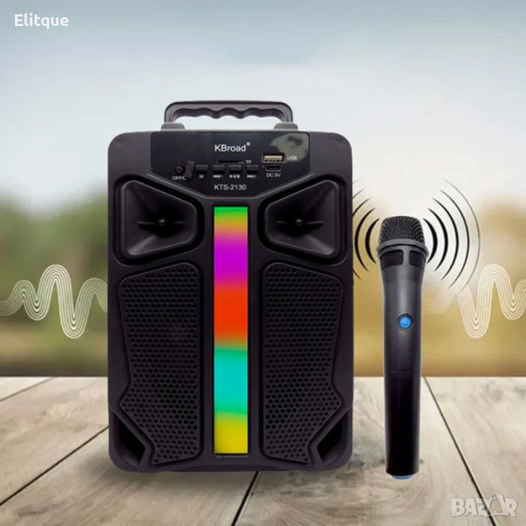 Bluetooth караоке колонка KTS-2130, снимка 1