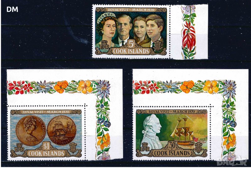 Острови Кук 1970 - кораби MNH, снимка 1