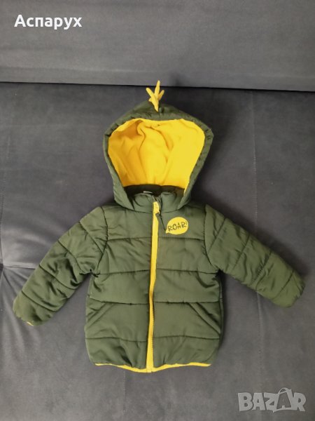 Детско зимно яке с качулка размер 6-9 месеца , снимка 1