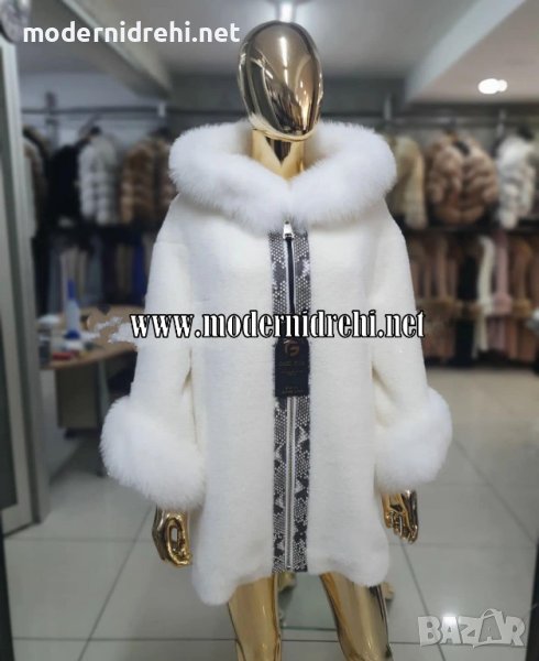 Дамско луксозно палто с лисица код 813, снимка 1
