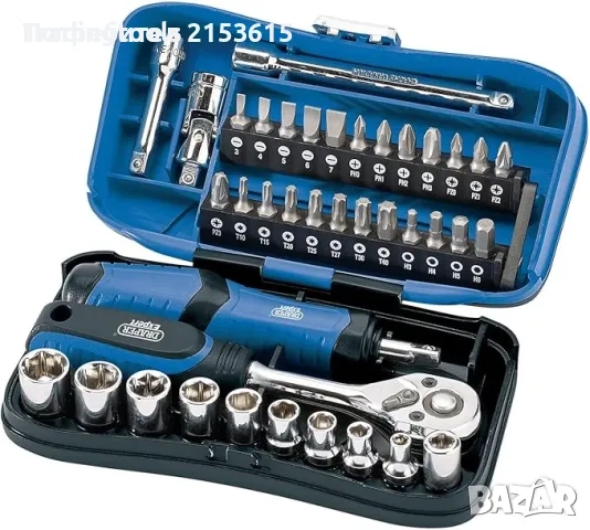 Draper Expert 04713 малка 1/4 гедоре /гидория 39части вложки камъни комплект, снимка 1