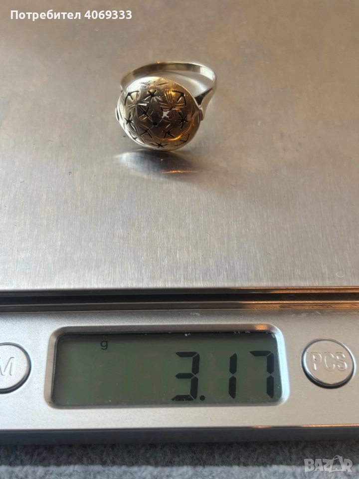 Стар златен пръстен от едно време 14 карата 3.17гр, снимка 1