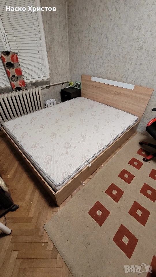 Спалня с матрак с повдигащ механизъм 160/200, снимка 1