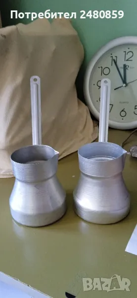 два броя джезвета 1 ново и едно използвано на четири кафета в смисъл четири чаши кафета, снимка 1