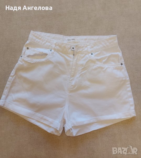 Бели дънкови къси панталонки - 15 лв., снимка 1