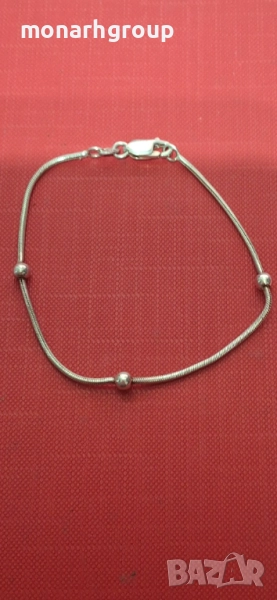 Сребърна гривна, снимка 1