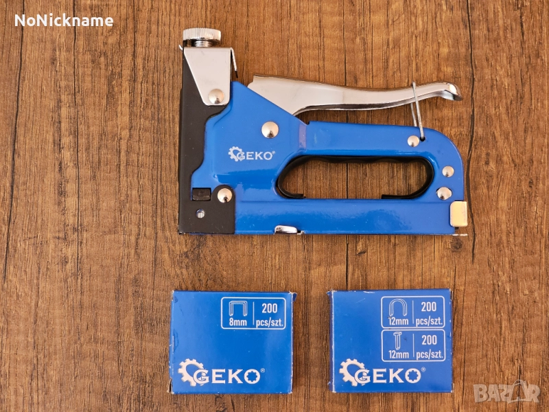 Ръчен такер GEKO G01332 3в1, 4-14 мм, с консумативи, снимка 1