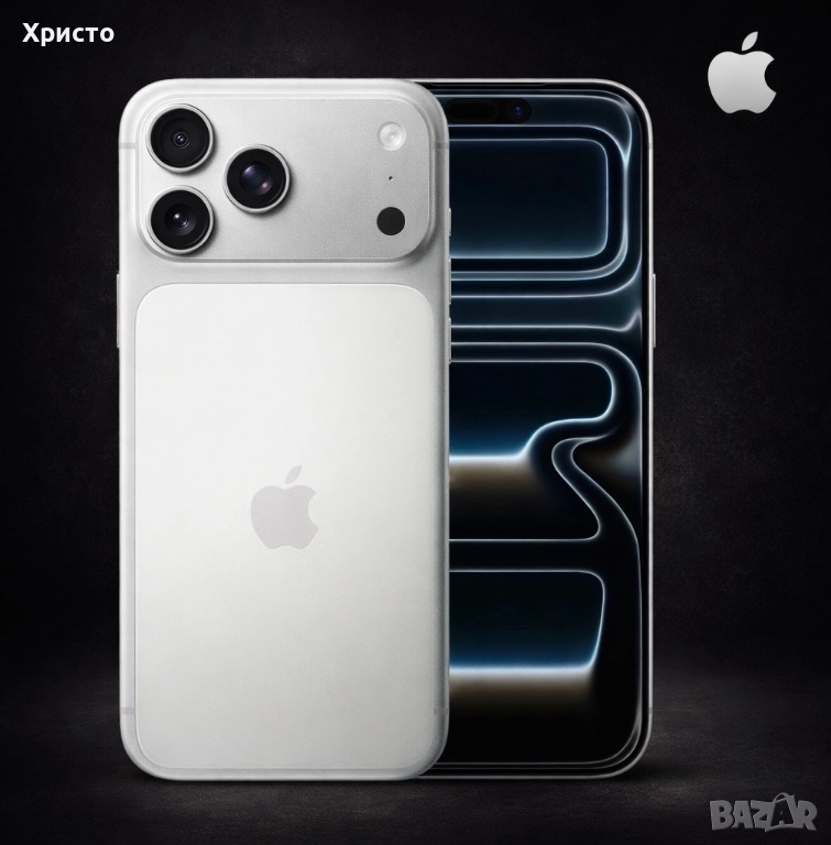 НОВ!!! Apple iPhone 17 Pro Max, 256GB, 5G, Silver + подарък оригинален адаптер Apple, снимка 1