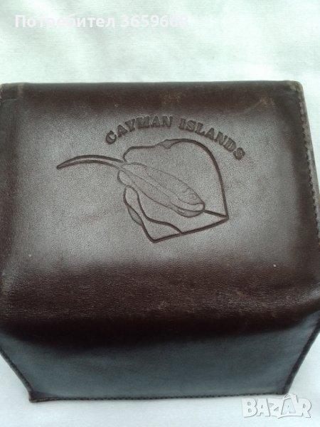 Мъжки кожен портфейл  Каймановите острови, снимка 1