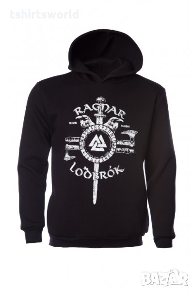Нов детски суичър с трансферен печат на сериала Викинги, Рагнар Лодброк, снимка 1